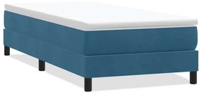 Box Spring Κρεβάτι χωρίς στρώμα Σκούρο μπλε Βελούδινο - Μπλε