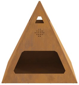 vidaXL Σίγκα Πυρός Πυραμίδα 50x50x51 εκ Ατσάλι ανθεκτικό στην καιρική φθορά