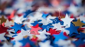 Intra Συλλεκτικό Ξύλινο Παζλ Plywood 4mm - Patriotic Paper Stars για τους εορτασμούς της 4ης Ιουλίου Σε Ξύλινο Κουτί - Διαστάσεις: 10x10 cm – 25 κομμάτια