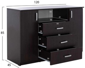 ΜΠΟΥΦΕΣ ΜΕ 2 ΝΤΟΥΛΑΠΙΑ Κ 3 ΣΥΡΤΑΡΙΑ ADLER WENGE HM2430.02 120X45X85Y εκ.