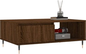 vidaXL Τραπεζάκι Σαλονιού Καφέ Δρυς 90x60x35εκ. από Επεξεργασμ. Ξύλο