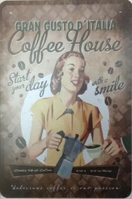 Μεταλλικός Πίνακας Coffe House 30x20cm Etoile AMM-631-903