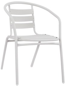 ΠΟΛΥΘΡΟΝΑ LAURA ΜΕΤΑΛΛΙΚΗ ΛΕΥΚΗ ΜΕ ΦΕΤΕΣ ΑΛΟΥΜΙΝΙΟΥ HM5037.02 54x59x73Υ εκ.