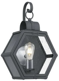 Φανάρι Απλίκα Φωτιστικό Τοίχου 1xE27 IP44 48cm Heath Quintiesse Elstead Lighting-QN-HEATH-M-MB-Μαύρο QN-HEATH-M-MB