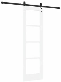 vidaXL Ολισθητή Πόρτα Λευκό 61 x 198.5 εκ. Ξύλο και μέταλλο