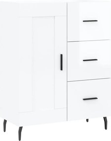 vidaXL Ντουλάπι Γυαλιστερό Λευκό 69,5x34x90 εκ. Επεξεργασμένο Ξύλο