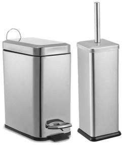 Happy House Σετ Κάδος 5Lt και Πιγκάλ Ανοξείδωτο Slim Inox