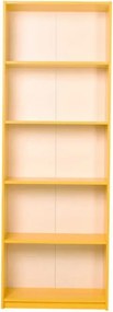Βιβλιοθήκη Max Megapap χρώμα κίτρινο 58x23x170εκ.