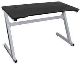 GAMING Γραφείο 120x60cm τ.Carbon Μέταλλο Βαφή Άσπρο 120x60x75cm ΕΟ416,2