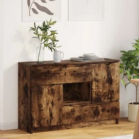 vidaXL Πλαϊνό γραφείο Καπνιστό Δρύς 100 x 30 x 65,6 Επεξεργασμένο ξύλο
