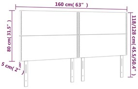 Κεφαλάρια Κρεβατιού 4 τεμ. Αν. Γκρι 80 x 5 x 78/88εκ.Υφασμάτινο - Γκρι