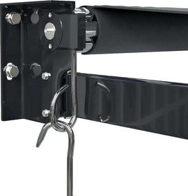 vidaXL Τέντα Πτυσσόμενη Ανθρακί 3,5 x 2,5 μ. Ύφασμα και Αλουμίνιο