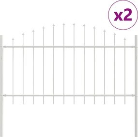 vidaXL Φράχτης Κήπου 2 pcs Λευκό 170 x 140 εκ