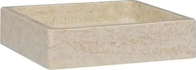 vidaXL Νιπτήρας Κρεμ 40 x 40 x 10 εκ. Μαρμάρινος