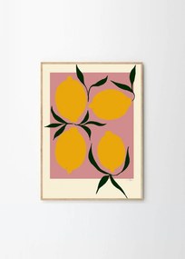 Πόστερ, Pink Lemon, Anna Mörner, (50x70) cm, Κίτρινο, Sustainable Paper,THE POSTER CLUB