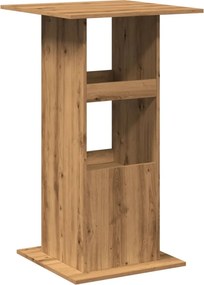 vidaXL Τραπέζι Μπαρ με Ράφια Αρτισιανή Δρυς 60x60x102εκ. Επεξεργ. Ξύλο