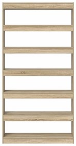 vidaXL Βιβλιοθήκη Καφέ 100 x 30 x 198 εκ. Επεξεργασμένο ξύλο