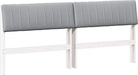 vidaXL Ταπετσαρισμένο κεφαλάρι Ανοιχτό γκρι 180 cm
