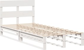 vidaXL Σκελετός Κρεβ. Χωρίς Στρώμα Λευκό 90x190 εκ Μασίφ Πεύκο