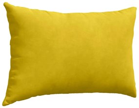 vidaXL Μαξιλάρι Καναπέ 2 pcs Κίτρινο 60 x 40 cm Υφασμάτινο Κορντουρά