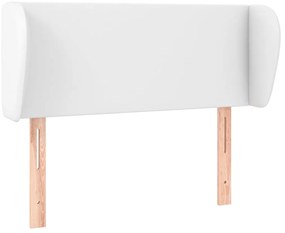 vidaXL Κεφαλάρι με Πτερύγια Λευκό 93x23x78/88 εκ. Συνθετικό Δέρμα