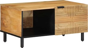 vidaXL Τραπεζάκι σαλονιού καφέ 80x50x40 cm μασίφ ξύλο Mango
