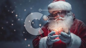 Intra Συλλεκτικό Ξύλινο Παζλ Plywood 4mm - Άγιος Βασίλης που κρατά στολίδι για δώρα Σε Ξύλινο Κουτί - Διαστάσεις: 10x10 cm – 25 κομμάτια