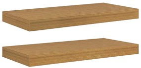 vidaXL Ράφι Τοίχου 2 pcs Μπεζ 50 x 23 x 4 εκ. Επεξεργασμένο ξύλο