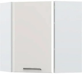 Ντουλάπι κρεμαστό γωνιακό Modena V7-UG-1K-Λευκό - Γκρι ανοιχτό