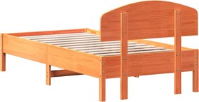 vidaXL Σκελετός Κρεβ. Χωρίς Στρώμα Καφέ Κεριού 75x190 εκ Μασίφ Πεύκο