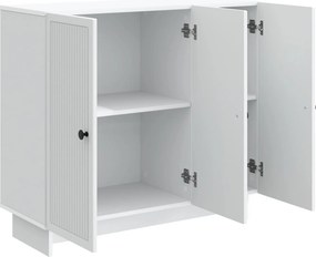 vidaXL Πλαϊνό γραφείο Λευκό 89 x 34,5 x 80 εκ Επεξεργασμένο Ξύλο