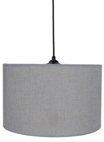 Κρεμαστό Φωτιστικό Οροφής 1xE27 Ύφασμα Φ30cm ΗΚ Heronia Lighting-14-0294-Γκρι 14-0294