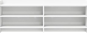 vidaXL Ντουλάπι TV 135 x 33 x 47 εκ. Λευκό Επεξεργασμένο Ξύλο
