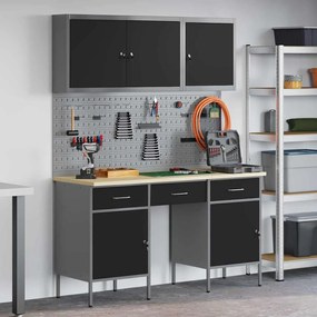 vidaXL σετ εργασίας 8 κομματιών, Μαύρο Χάλυβα