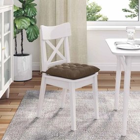vidaXL Μαξιλάρια καθισμάτων 4 τμχ. Ύφασμα Καφέ 40 x 40 x 6 cm