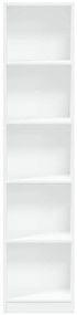 vidaXL Βιβλιοθήκη Λευκή 40x24x176 εκ. από Επεξεργασμένο Ξύλο