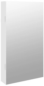 vidaXL Έπιπλο Κοσμημάτων με Καθρέφτη/LED Φώτα Επιτοίχιο Λευκό