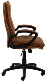 Καρέκλα γραφείου Oakland 541, Καφέ, 115x67x70cm, 14 kg, Με μπράτσα, Με ρόδες, Μηχανισμός καρέκλας: Κλίση | Epipla1.gr