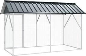 vidaXL Κλουβί Πουλιών Ανθρακί 227 x 112 x 141 εκ.
