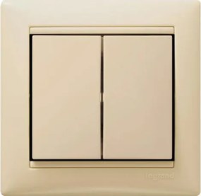 Διακόπτης διπλός αλε-ρετούρ A/R κρεμ Legrand Valena Classic