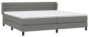 ΚΡΕΒΑΤΙ BOXSPRING ΜΕ ΣΤΡΩΜΑ ΣΚΟΥΡΟ ΓΚΡΙ 200X200 ΕΚ. ΥΦΑΣΜΑΤΙΝΟ 3126350