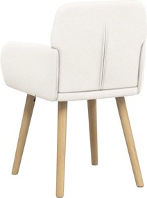 vidaXL Καρέκλες φαγητού 2 pcs Μπουκλέ Κρεμ 59 x 57 x 85 εκ.