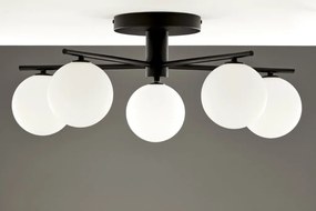 Φωτιστικό Οροφής Prato Φ66cm Μαύρο με Λευκό