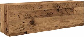 vidaXL Ντουλάπι τοίχου μπάνιου Παλιό ξύλο 100x25x30 cm