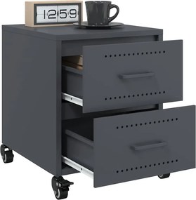 vidaXL Κομοδίνο Ανθρακί 36 x 39 x 43,5 εκ. από Χάλυβα