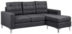 ΚΑΝΑΠΕΣ ΓΩΝΙΑ ΑΝΑΣΤΡΕΨΙΜΗ SANTINO HM3152.01 ΜΕ ΓΚΡΙ ΥΦΑΣΜΑ 192X129X82Y εκ.