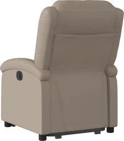 vidaXL Πολυθρόνα Ανακλινόμενη με Ανύψωση Καπουτσίνο Συνθ. Δέρμα