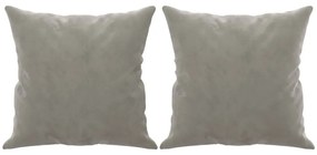 vidaXL Μαξιλάρια Διακοσμητικά 2 τεμ. Ανοιχτό Γκρι 40x40 εκ. Βελούδινα