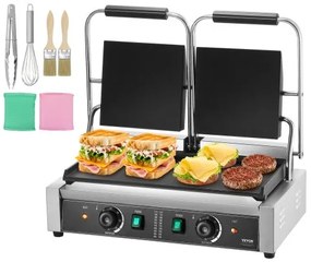 VEVOR Commercial Panini Press Grill Electric Sandwich Maker Plate Flat