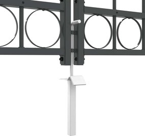 vidaXL Πύλη Κήπου με Καμπύλη Κορυφή Assen Γκρι 400 x 100 cm Ατσάλι